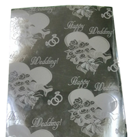 Foil Wedding Wrapping Paper (Pack of 20)