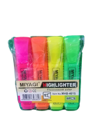 Miyagi 4pc. Highlighter Pack (Fluorescent Colors)