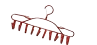Hanger With Clip Deluxe  (Pack of 5)