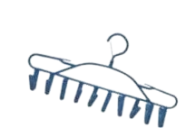 Hanger With Clip Deluxe  (Pack of 5)