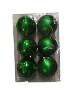 
              Green Plain Christmas Balls (Pack of 6)
            