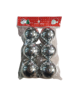 
              Silver Plain Christmas Balls (Pack of 6)
            