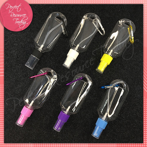 60ml Pastel Spray Bottle with Carabiner (Pack of 12)