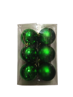 
              Green Plain Christmas Balls (Pack of 6)
            