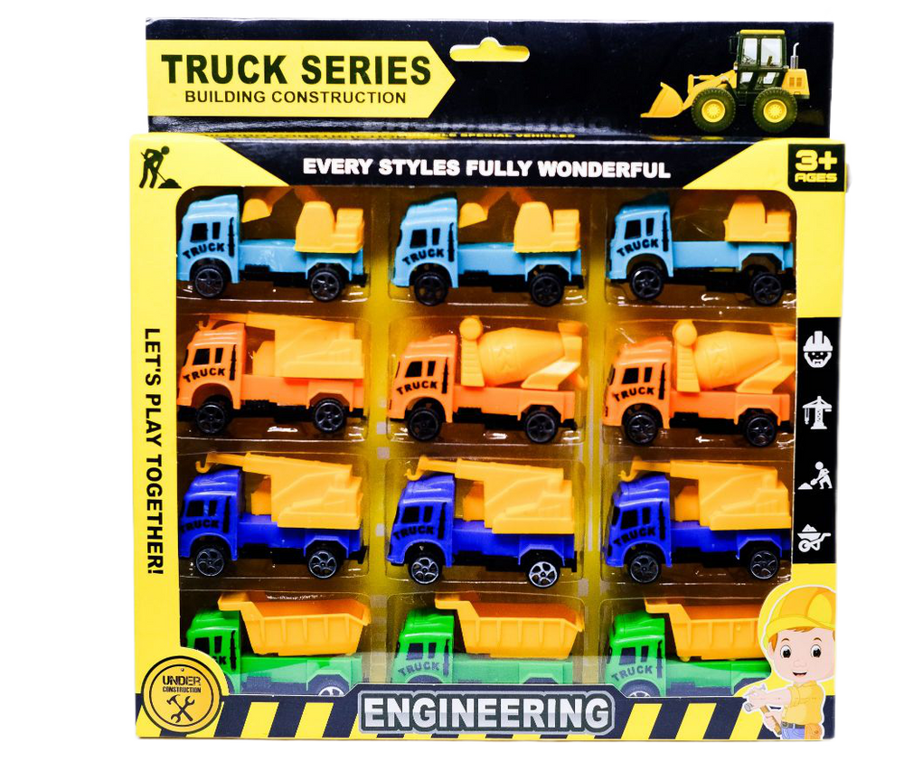 Construction Truck Set of 12
