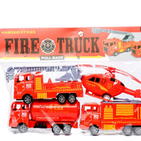 Fire Fighter Rescue Helicopter and Truck