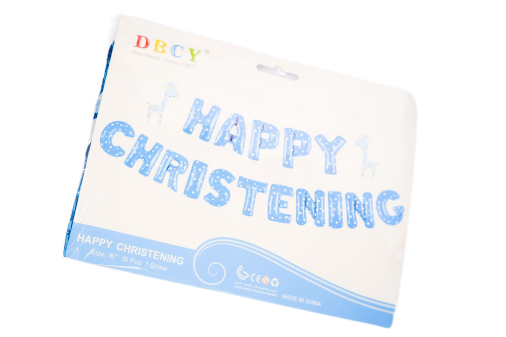 Happy Christening Blue For Male