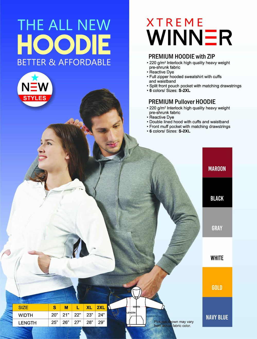 Adult Premium Hoodie (Minimum 6 Pieces)