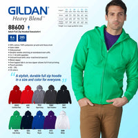 Adult Full Zip Hooded Sweatshirt (Minimum 6 Pieces)
