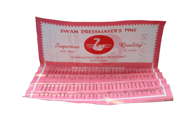 Swan Dressmaker's Pins (Pack of 60)