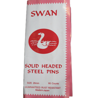Swan Dressmaker's Pins (Pack of 60)