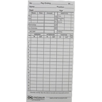 Time Card (Pack of 50)