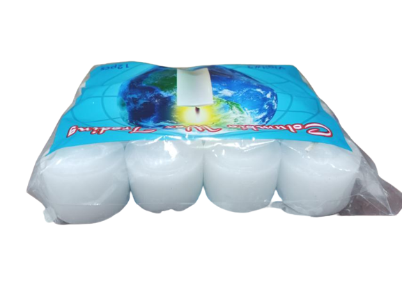 White Vigil Candles (Pack of 12)