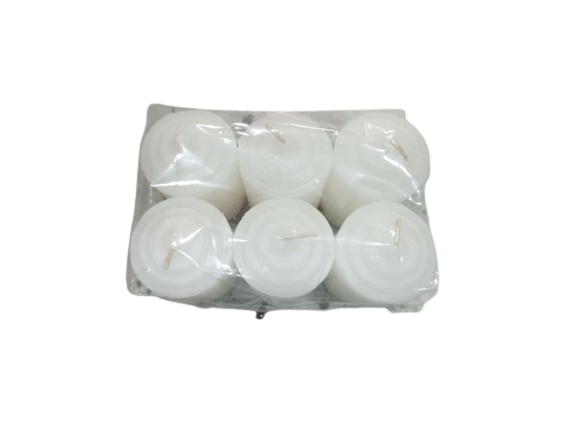 White Vigil Candles (Pack of 6)