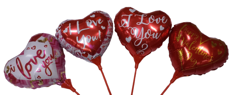 Valentines Foil Balloons (Pack of 12)