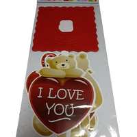 I LOVE YOU with Bear (Bunting Set)