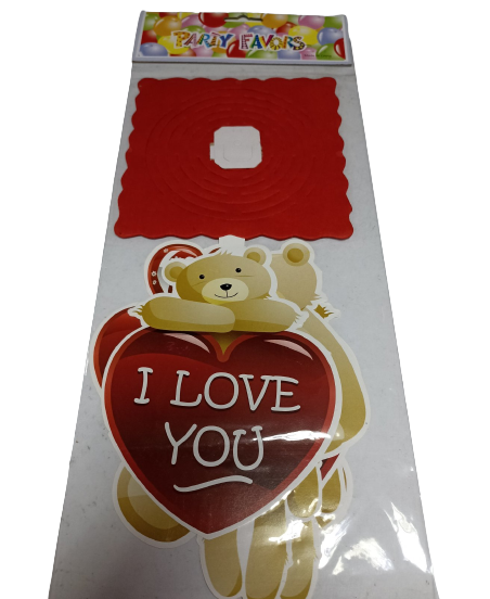I LOVE YOU with Bear (Bunting Set)